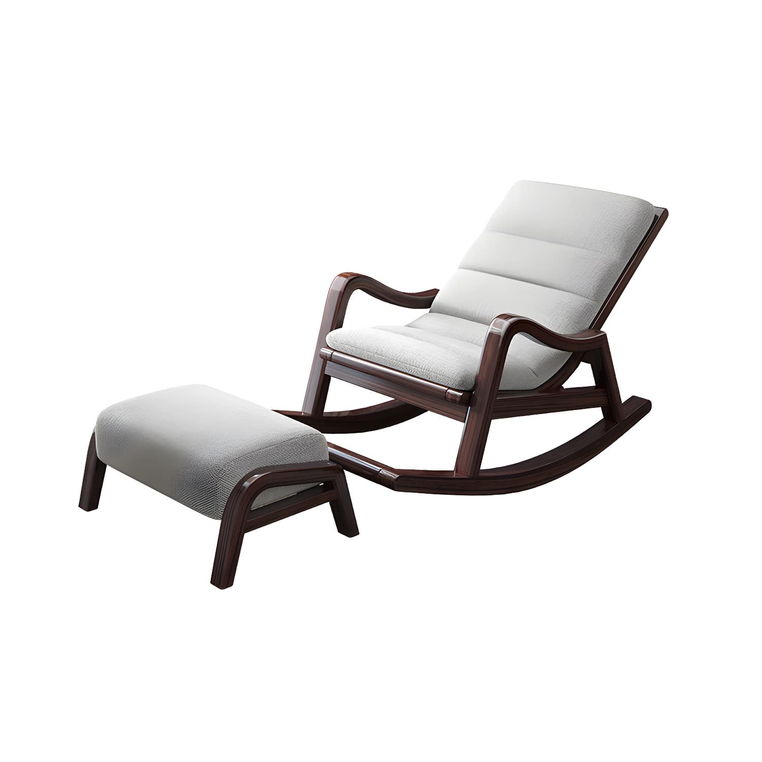Reclining Solid Wood Living Room with Dark Legs Traditional Rocking Chair thumbnail 5