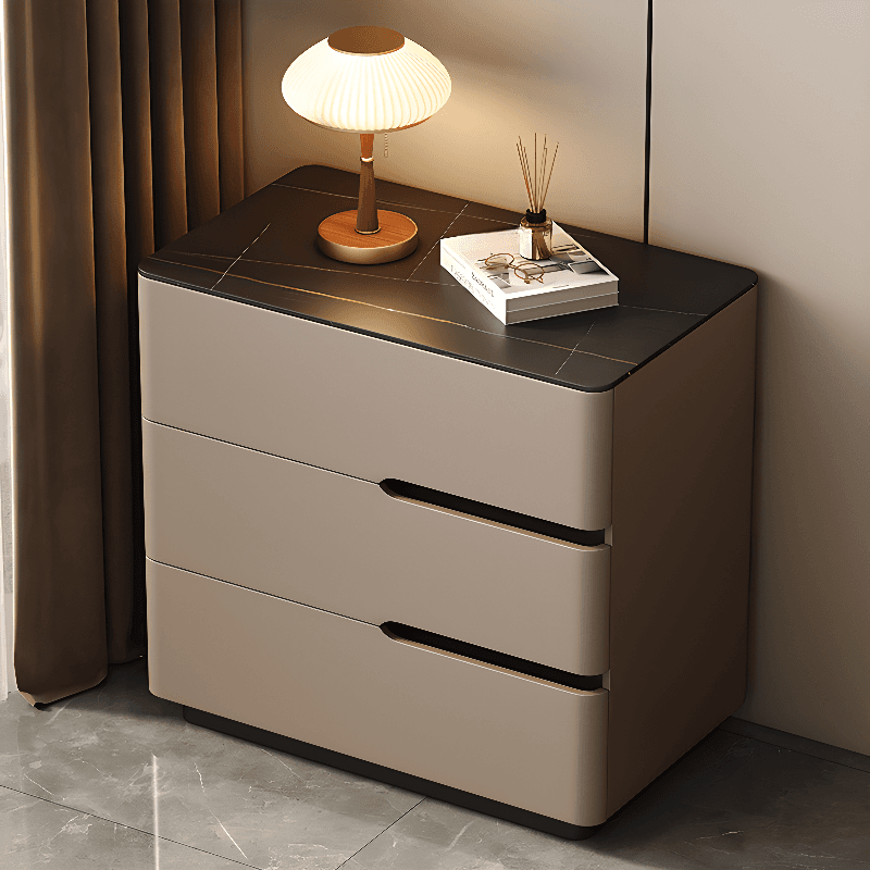 Organic Modern Nightstand With Drawer Organization Featuring Stone Countertop thumbnail 12