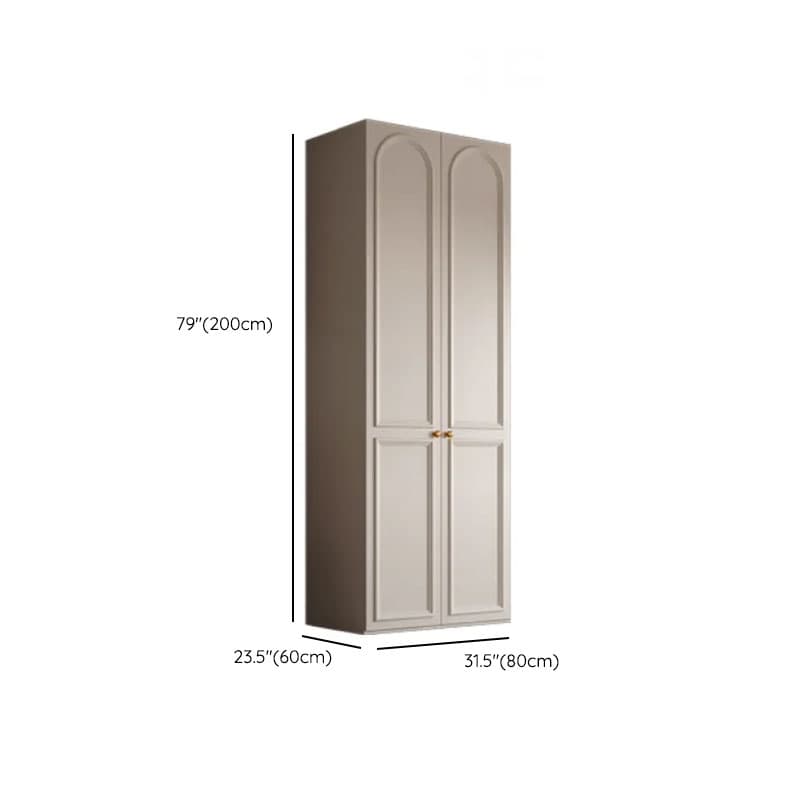 White Casual Wood Independent Armoire Cabinet with Soft Close Drawer, Soft Close Door, and Interior Shelves thumbnail 17