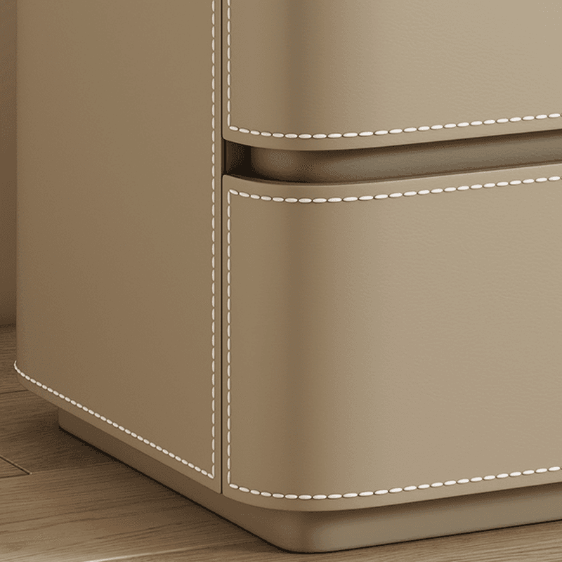 Scandinavian Bedside Cabinet Nightstand with Sintered Stone Countertop thumbnail 14