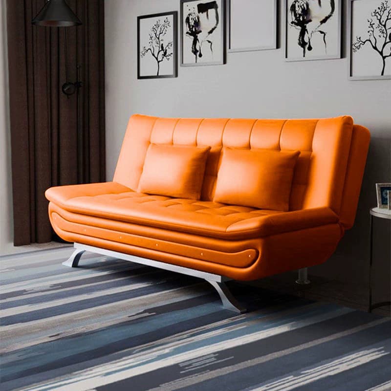 75'' Modern Armless Solid Color Sofa, Foam Filled Upholstery - Partial Assembly thumbnail 12