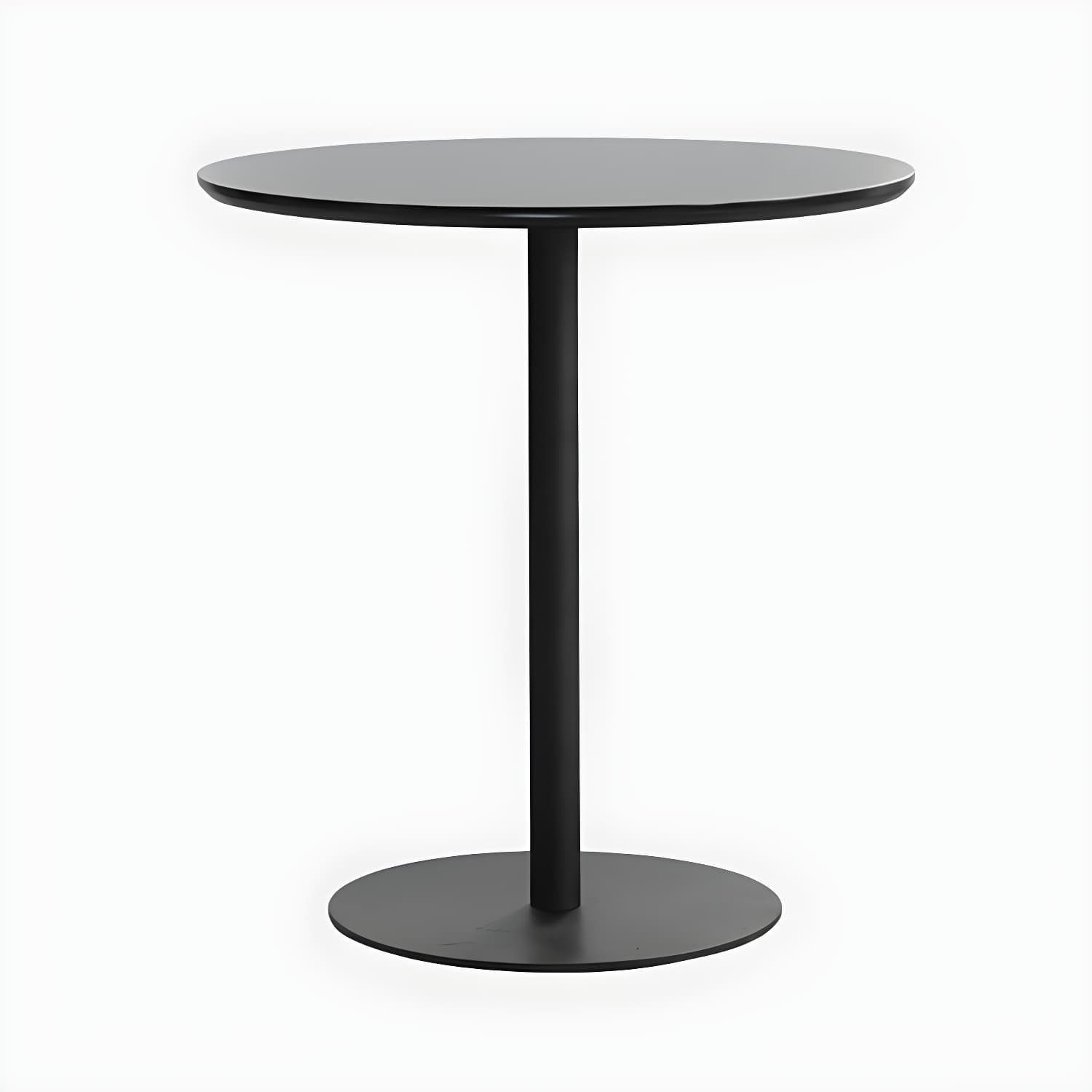 Round Tulip Base Casual Dining Table Four-Color Fixed Table with Solid Wood thumbnail 1
