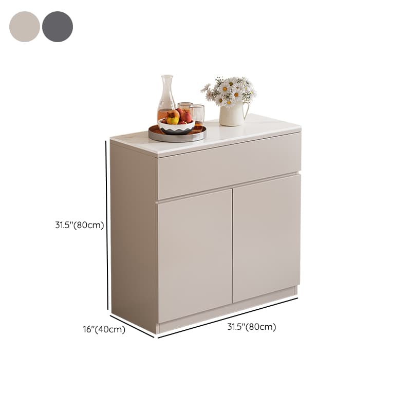 Standard/Wide Modish Adaptable Shelf Sideboard with Pantry Hutch and Sintered Stone Countertop, 3 Drawers/2 Drawers/Single Drawer & 3 Doors/4 Doors thumbnail 8