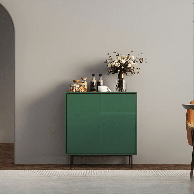 Ground Design Narrow Server with 2 or 1 Drawer, Drawers Storage, Alterable Shelf, and 3 or 2 Doors Tabletop thumbnail 3