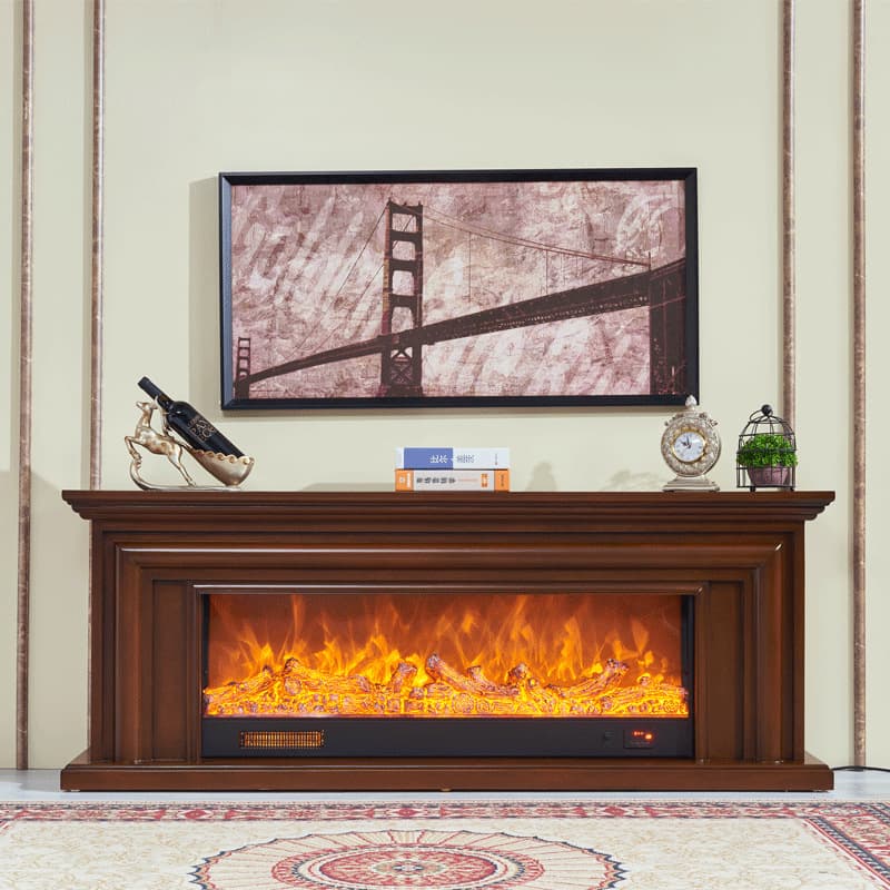 Sitting Room Use Rectangular TV Stand with Light, TV Stand Fireplace thumbnail 4