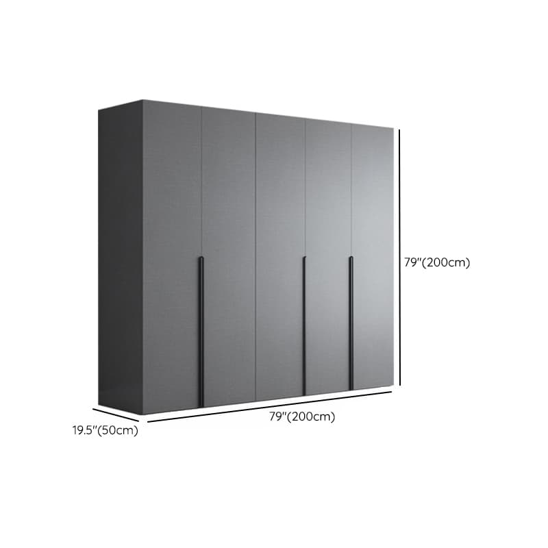 Trendy Dove Grey Wooden Wardrobe with Interior Shelves, Soft Close Door & Hanging Rod thumbnail 26