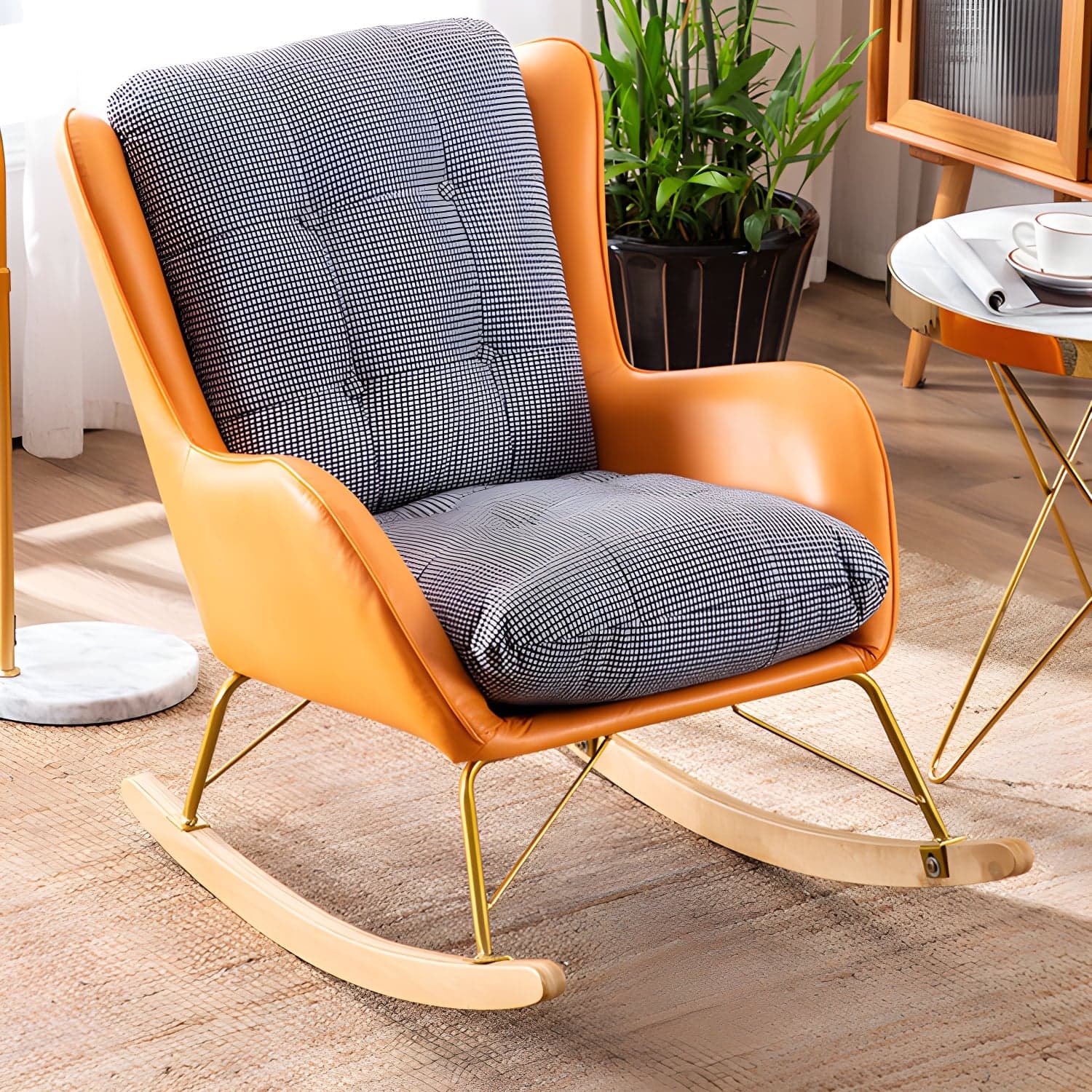 Modern Style Lounge Leisure Rocking Chair Home Lazy Sofa Chair thumbnail 9