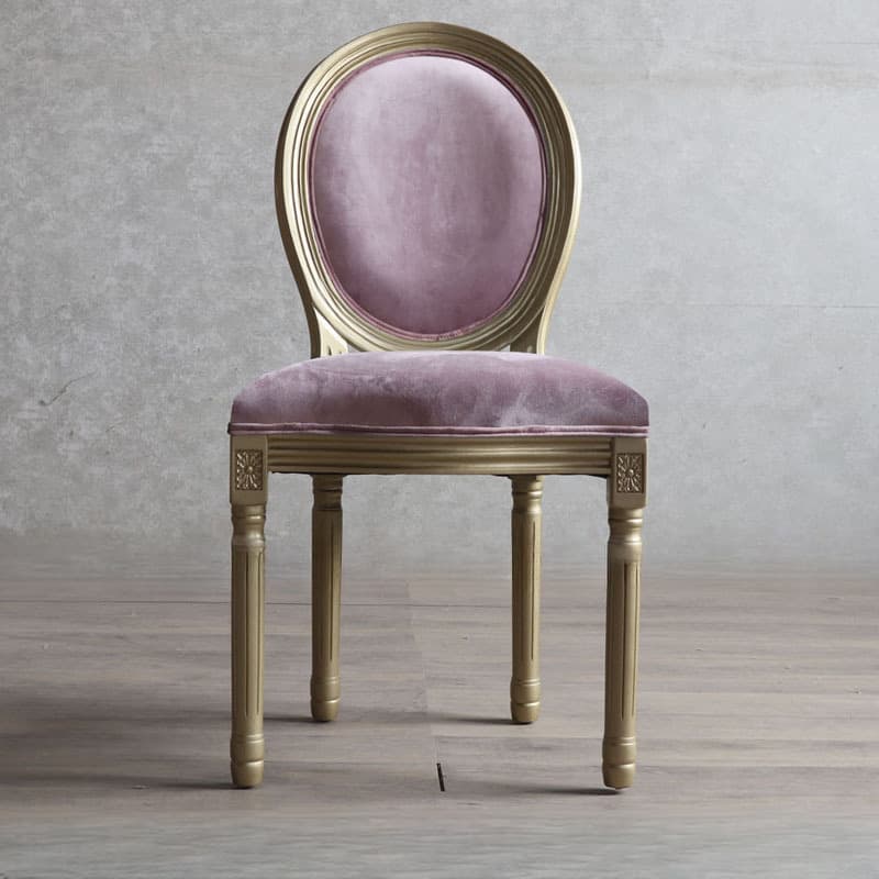 Golden Legged King Louis Back Armless Chair for Dining Room, Outlined Frame with Foot Pads, Steady and Stable thumbnail 15