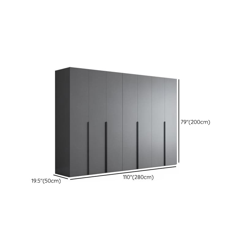 Trendy Dove Grey Wooden Wardrobe with Interior Shelves, Soft Close Door & Hanging Rod thumbnail 32