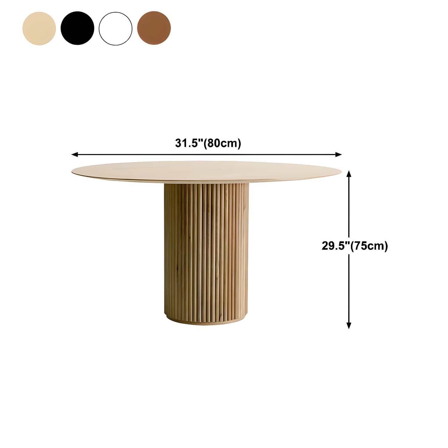 Modern Round Wood Dining Table Home Kitchen Dinner Pedestal Dining Table thumbnail 16