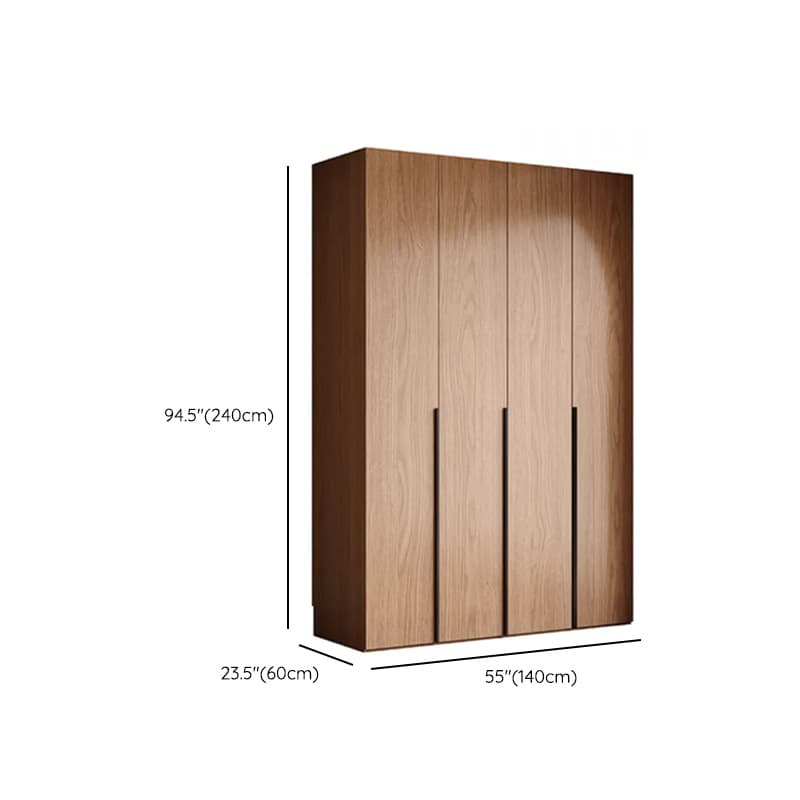 Cocoa Art Deco Self-supporting Cabinet Armoire with Soft Close Drawer, Interior Shelves, and Hanging Rod thumbnail 16