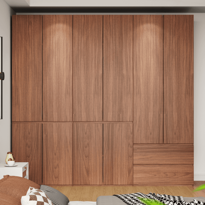 Acorn Minimalist Laminate Independent Wardrobe Closet with Soft Close Drawer, Soft Close Door, and Interior Shelves thumbnail 1