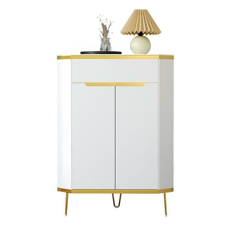 Glam Gold Corner Cabinet with Drawers and Cabinet Included- Scratch resistant & Soft-Close Doors thumbnail 8