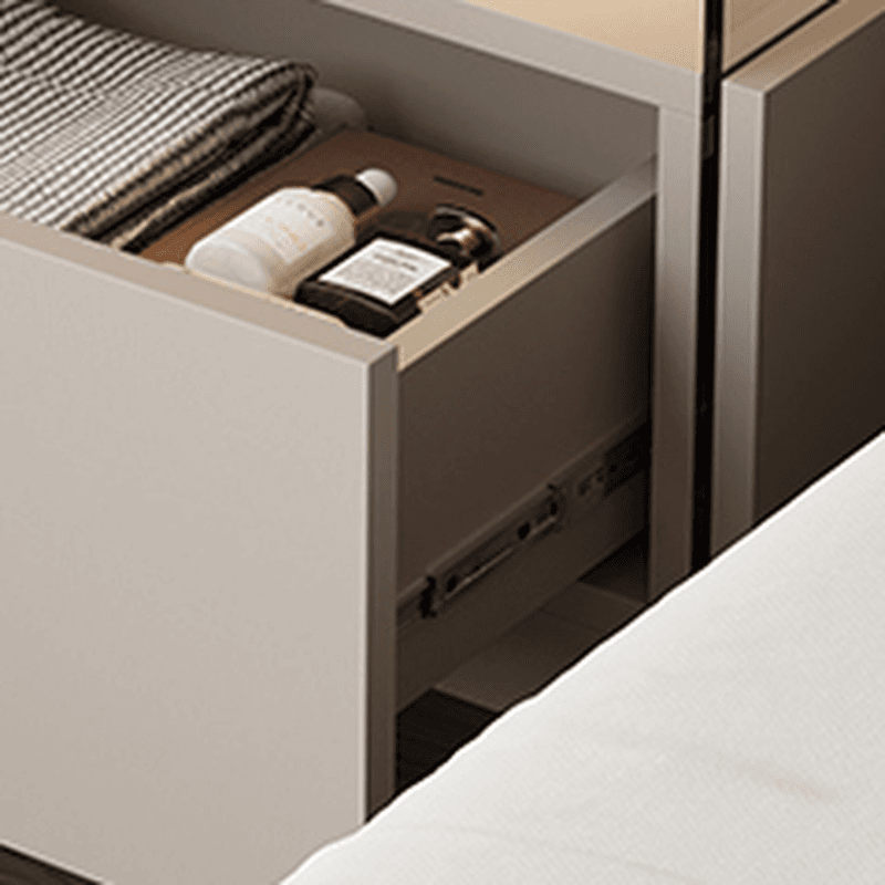 Organic Modern Nightstand With Drawer Organization with 1 Drawer and Real Wood Countertop thumbnail 9