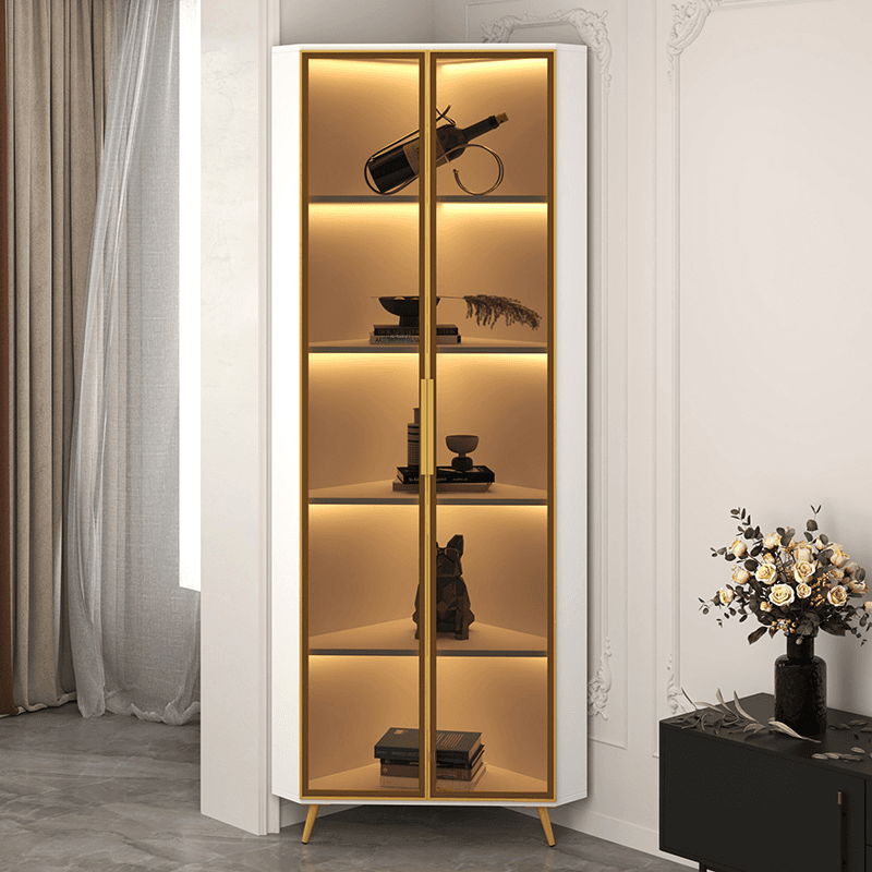 Art Deco Unattached Utility Storage Cabinet with Hydrophobic, Lighting, and Dove Grey Top thumbnail 4