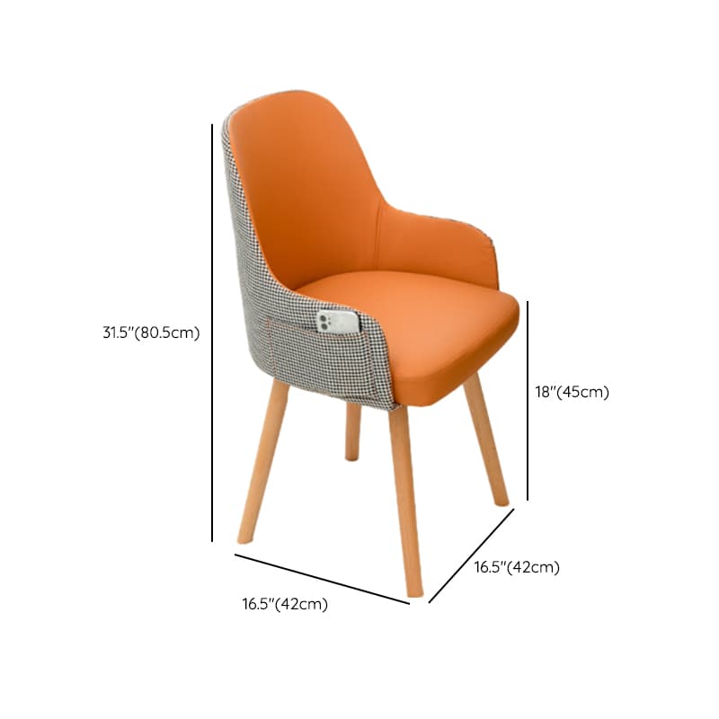 Rotatable/Non-Rotatable Steady Outlined Upholstered Arm Chair for Dinette with Solid Back and Foot Pads in a Modish Style thumbnail 20