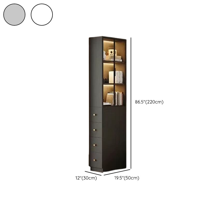 Detached Reclaimed Wood Utility Cabinet with Soft Close Drawer & Locker, Drawer Bars & Glass-panel Door thumbnail 10