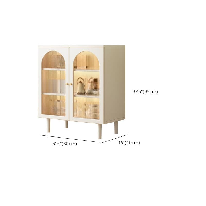 White Modern Manufactured Wood Buffet Server for Living Room - image 13