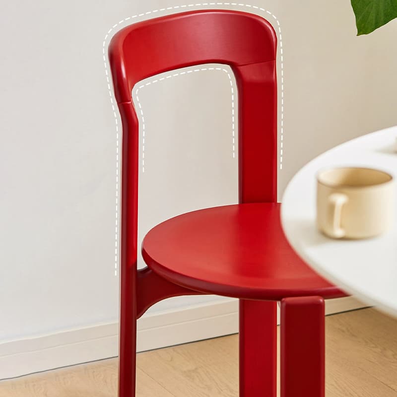 Modern Solid Wood Armless Dining Chair with Open Back for Kitchen & Dining thumbnail 11