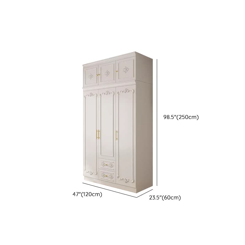 White Simple Timber Wardrobe Closet Soft Close Drawer Soft Close Door Interior Shelves thumbnail 20