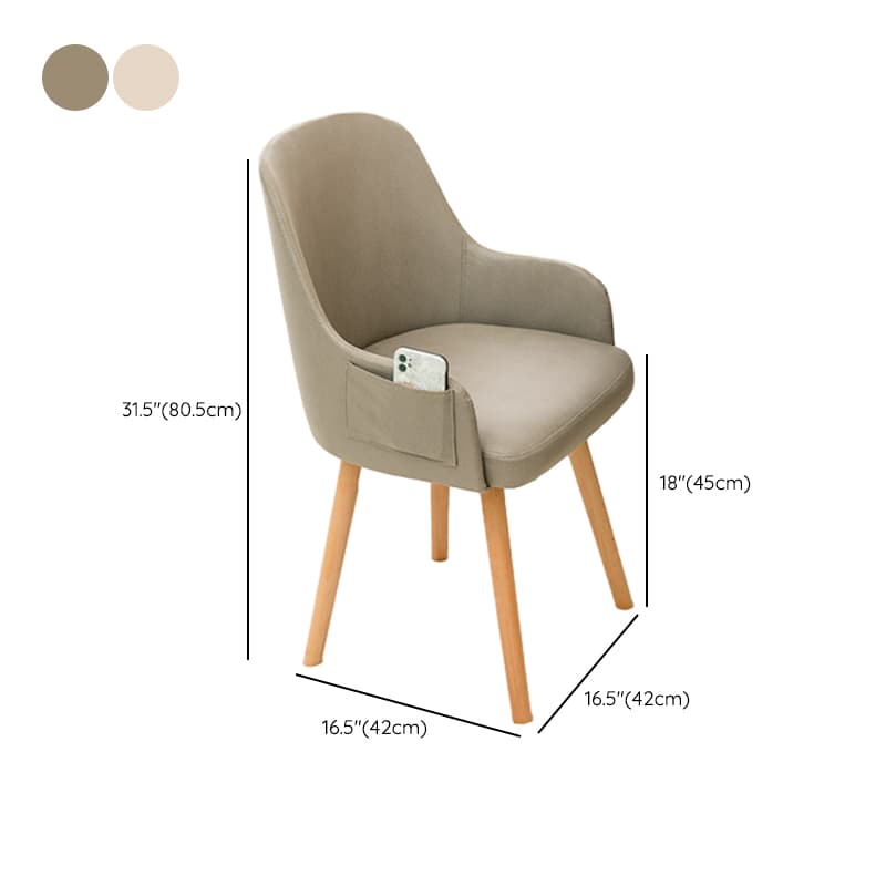 Rotatable/Non-Rotatable Steady Outlined Upholstered Arm Chair for Dinette with Solid Back and Foot Pads in a Modish Style thumbnail 24
