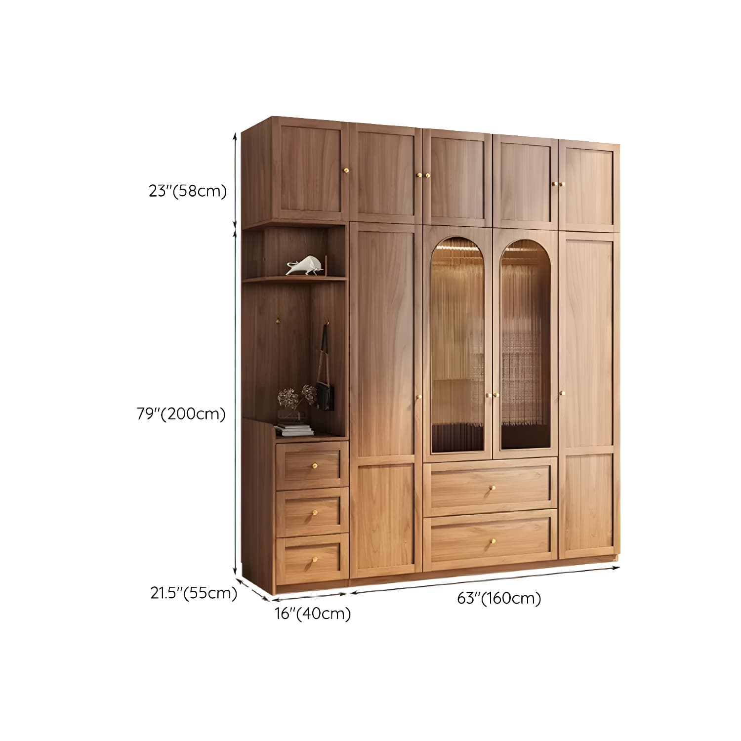 Fashionable Natural Wood Wardrobe Armoire for Stylish Closet Organization - image 30