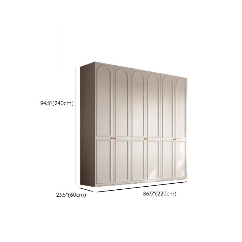 White Casual Wood Independent Armoire Cabinet with Soft Close Drawer, Soft Close Door, and Interior Shelves thumbnail 23
