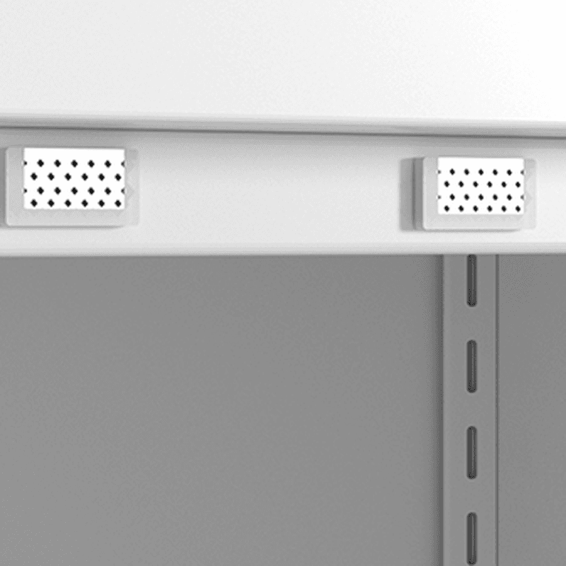 White Modish Steel Independent Armoire Cabinet with Adaptable Shelf, Soft Close Door, and Clothing Rod thumbnail 8