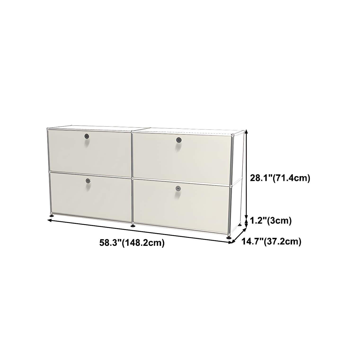 Modern Storage Sideboard Metal Sideboard with Drawer for Home thumbnail 17