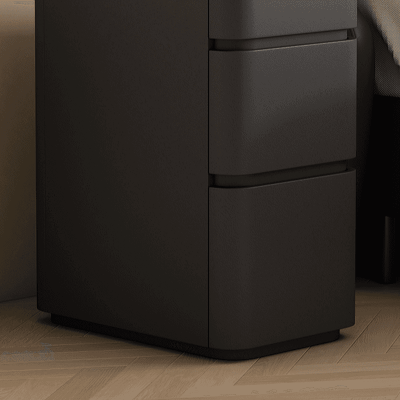 Stylish 3 Tiers Nightstand With Drawer Storage in Artificial Leather thumbnail 12