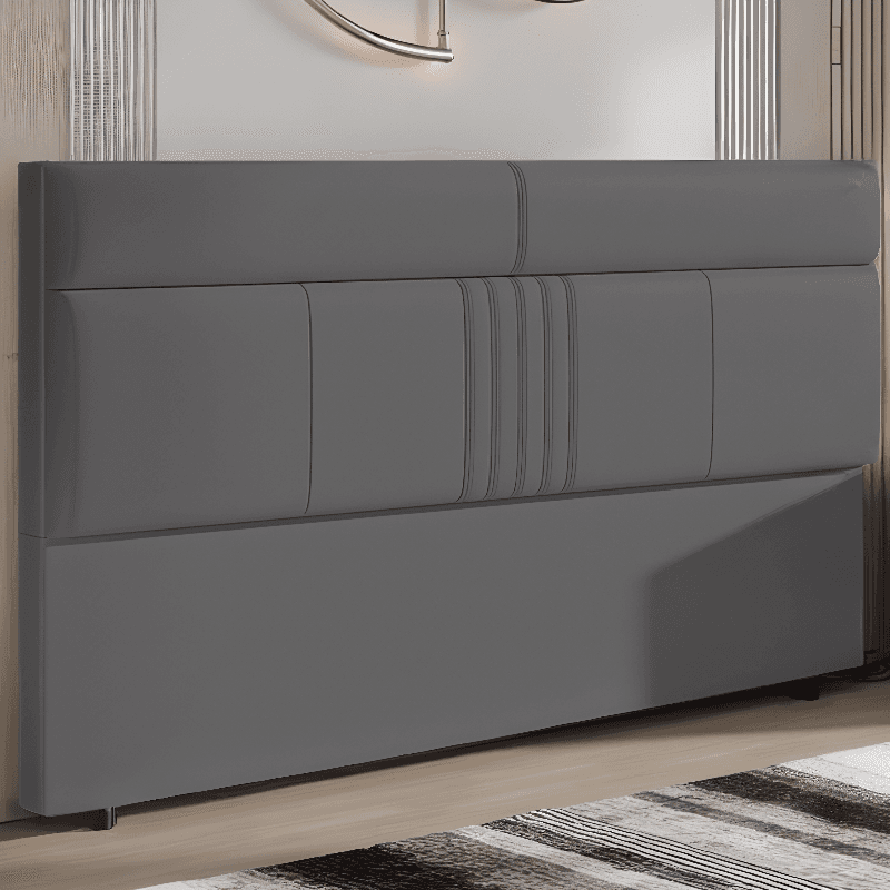 Simplistic Panel Headboard in Pine Wood with Rectangular Shape for King/Queen/Full Bed, Standard Height, Sponge Upholstery, No Distressing thumbnail 3
