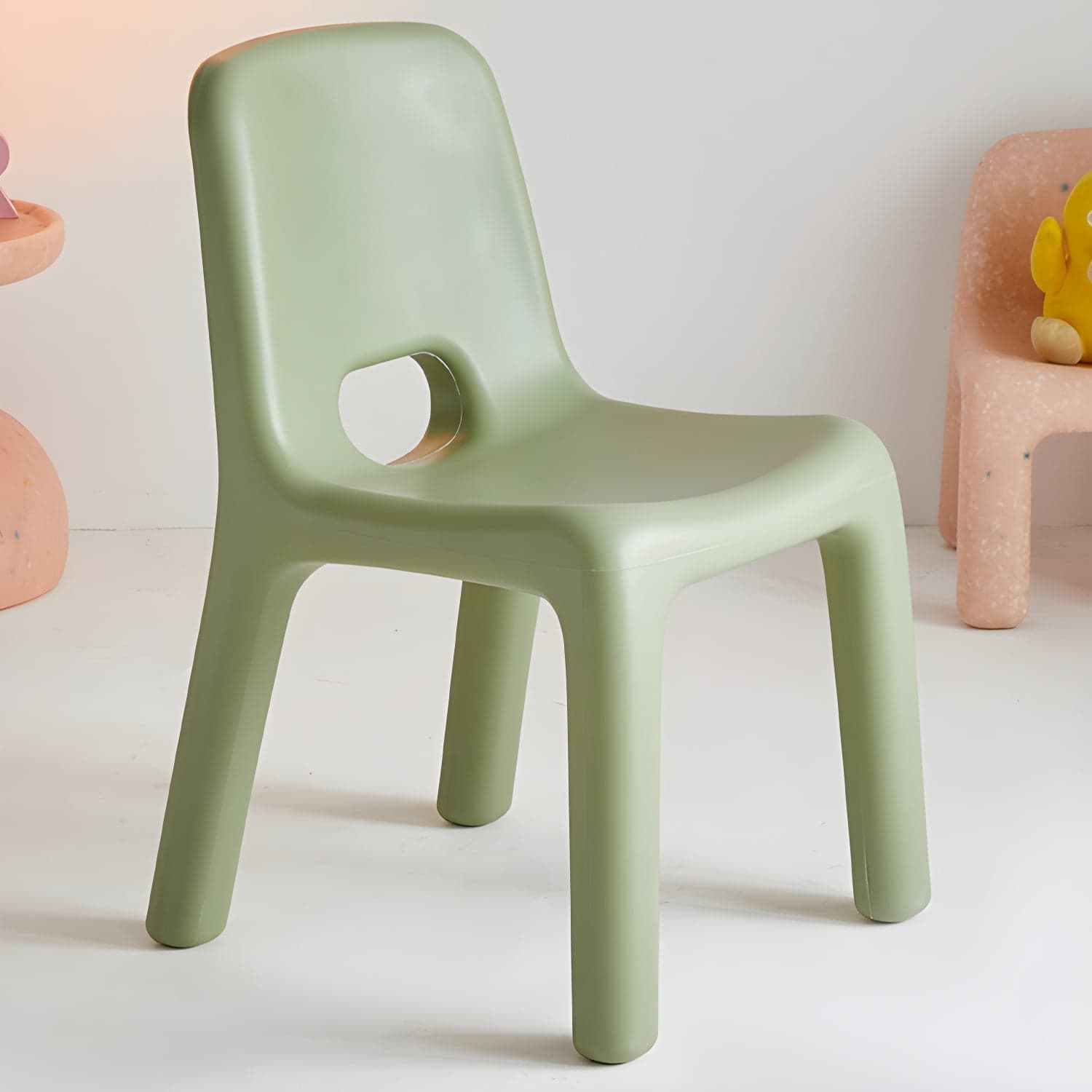 Scandinavian Style Non-Upholstered Low Back Plastic Side Chair for Kitchen & Dining thumbnail 5