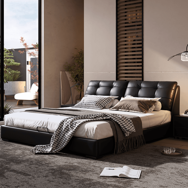Solid Color Storage Bed/Platform Bed with Pine Wood Frame, Button-tufted for Living Room thumbnail 1