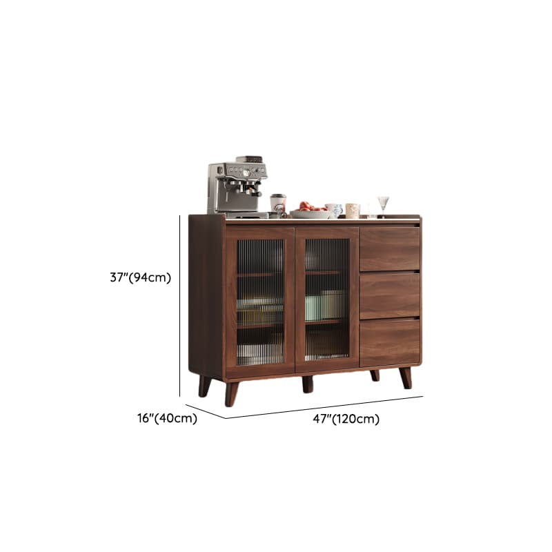 3 Drawers & 2 Doors/3 Doors/4 Doors Standard/Narrow Sintered Stone Sideboard with Drawers & Adaptable Shelf, Cocoa thumbnail 11