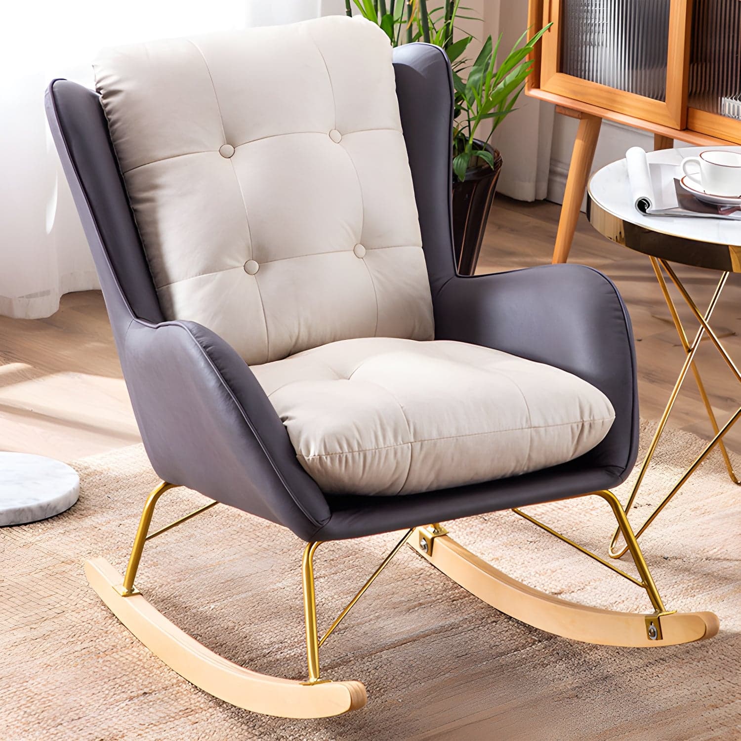 Modern Style Lounge Leisure Rocking Chair Home Lazy Sofa Chair thumbnail 4