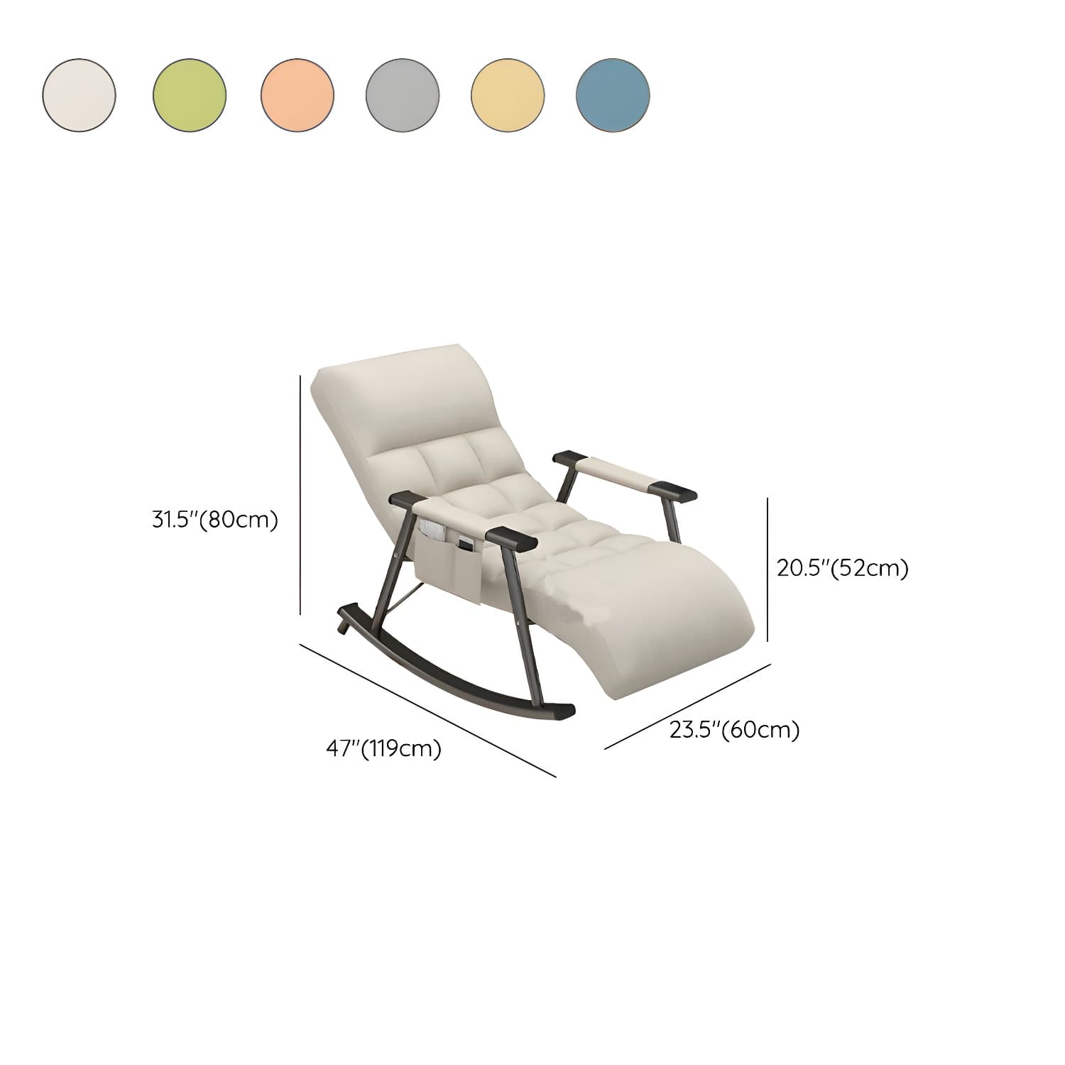 Stylish Tufted Upholstered Rocking Chair - Modern Design for a Comfy Home thumbnail 20