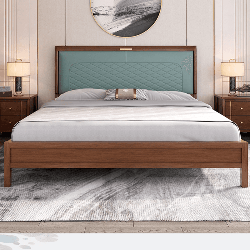 Modish No Distressing Rubberwood Panel Headboard with Rectangle Shape for King/Full/Queen Bed, Featuring Sponge Upholstery Fill and Standard Height thumbnail 7
