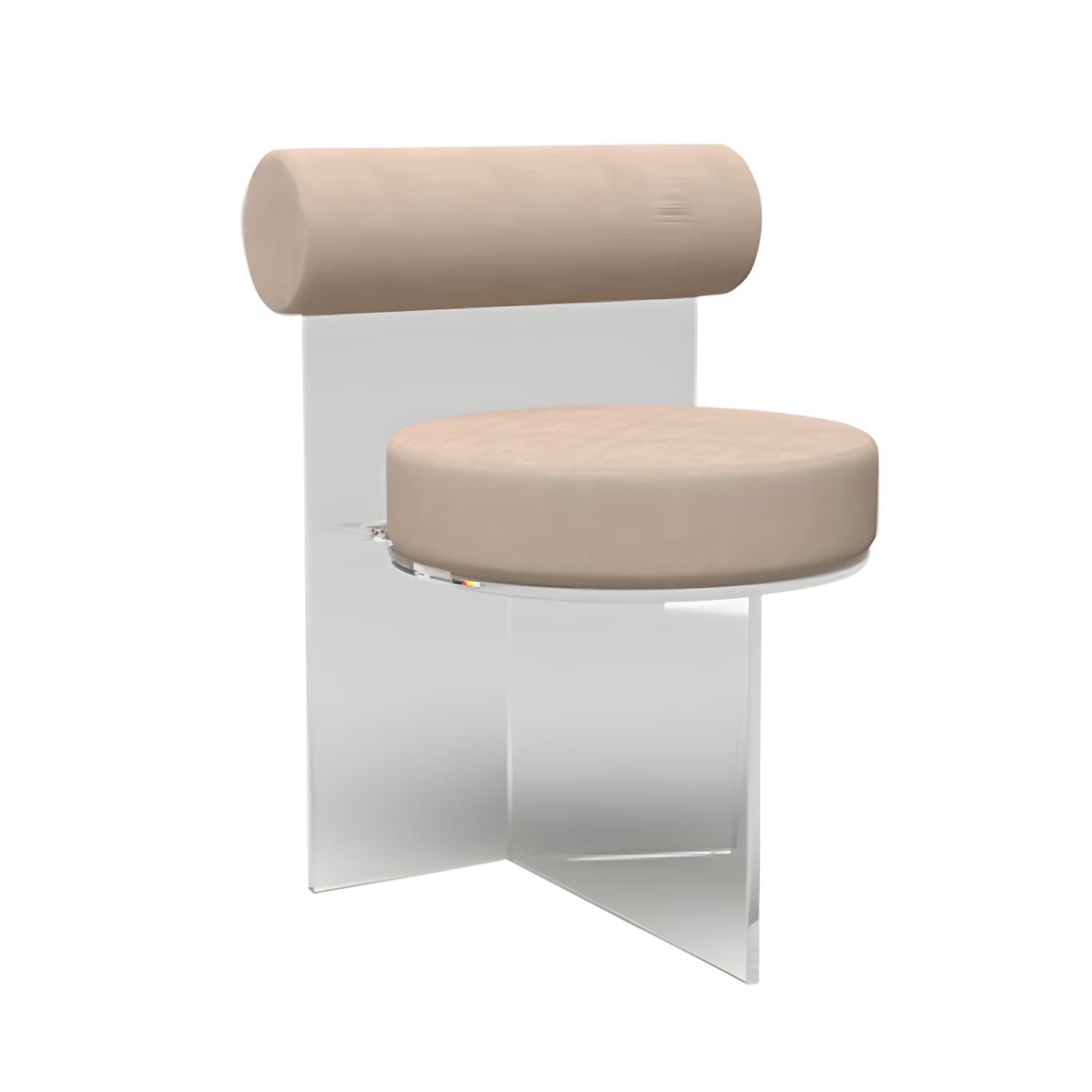 Modern Clear Leg Side Chair with Solid Back and Low Back Heights for Kitchen & Dining thumbnail 13