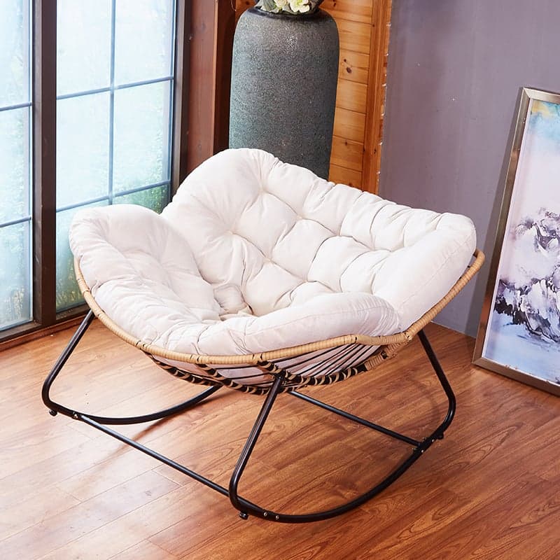 Modern Simple Style Alloy Rocking Chair Couch with Scratch-defiant Cushioned Upholstery thumbnail 4