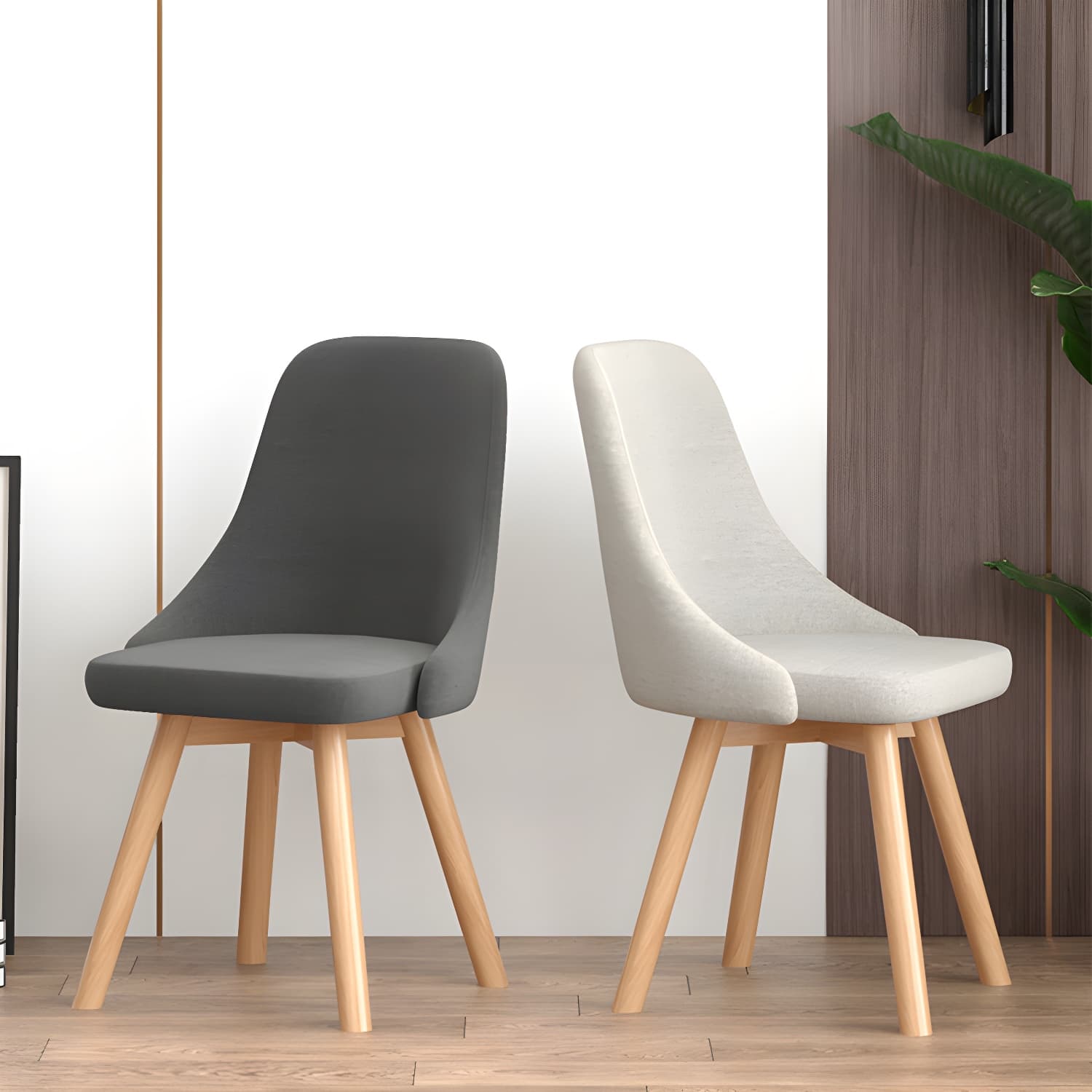 Solid Wood Dining Chair Modern Style Swivel Side Chair for Dining Room thumbnail 15
