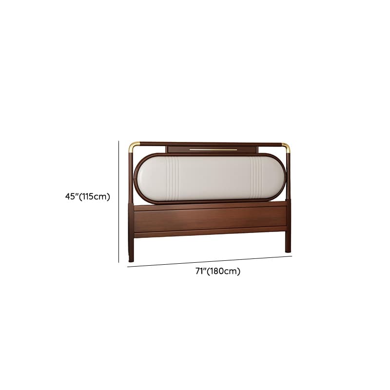 Modish No Distressing Timber Panel Headboard with Rectangle/Stepped Shape for Queen/King/Full Bed, Featuring Sponge Upholstery and Standard Height thumbnail 20