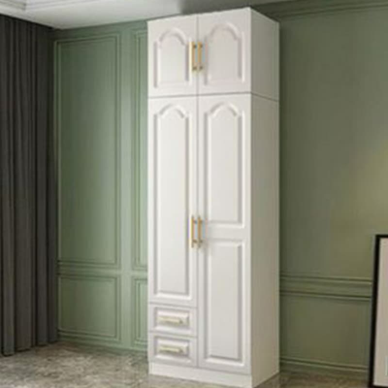 Contemporary Wood Chalk Wardrobe Closet with Interior Shelves&Clothing Rack&3-Drawer/6 Drawers/5-Drawer