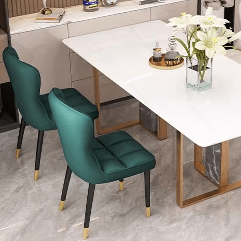 Casual/Lavish Side Chair with Wingbacked Upholstered Design and Steel Legs thumbnail 13