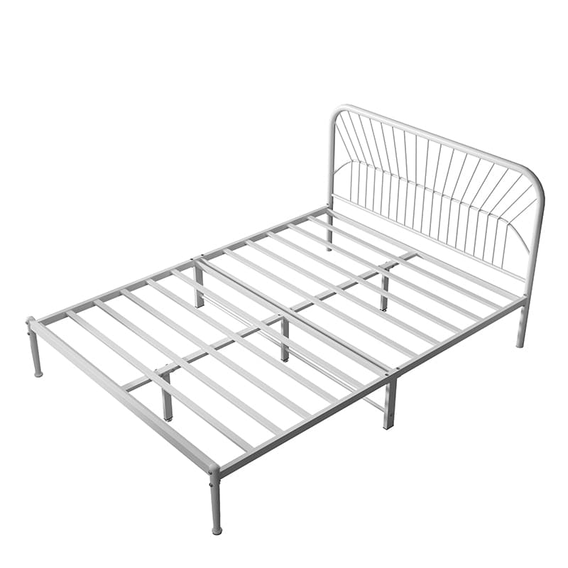 Modern Style Metal Frame Storage Panel Bed with Rectangular Headboard Shape thumbnail 3
