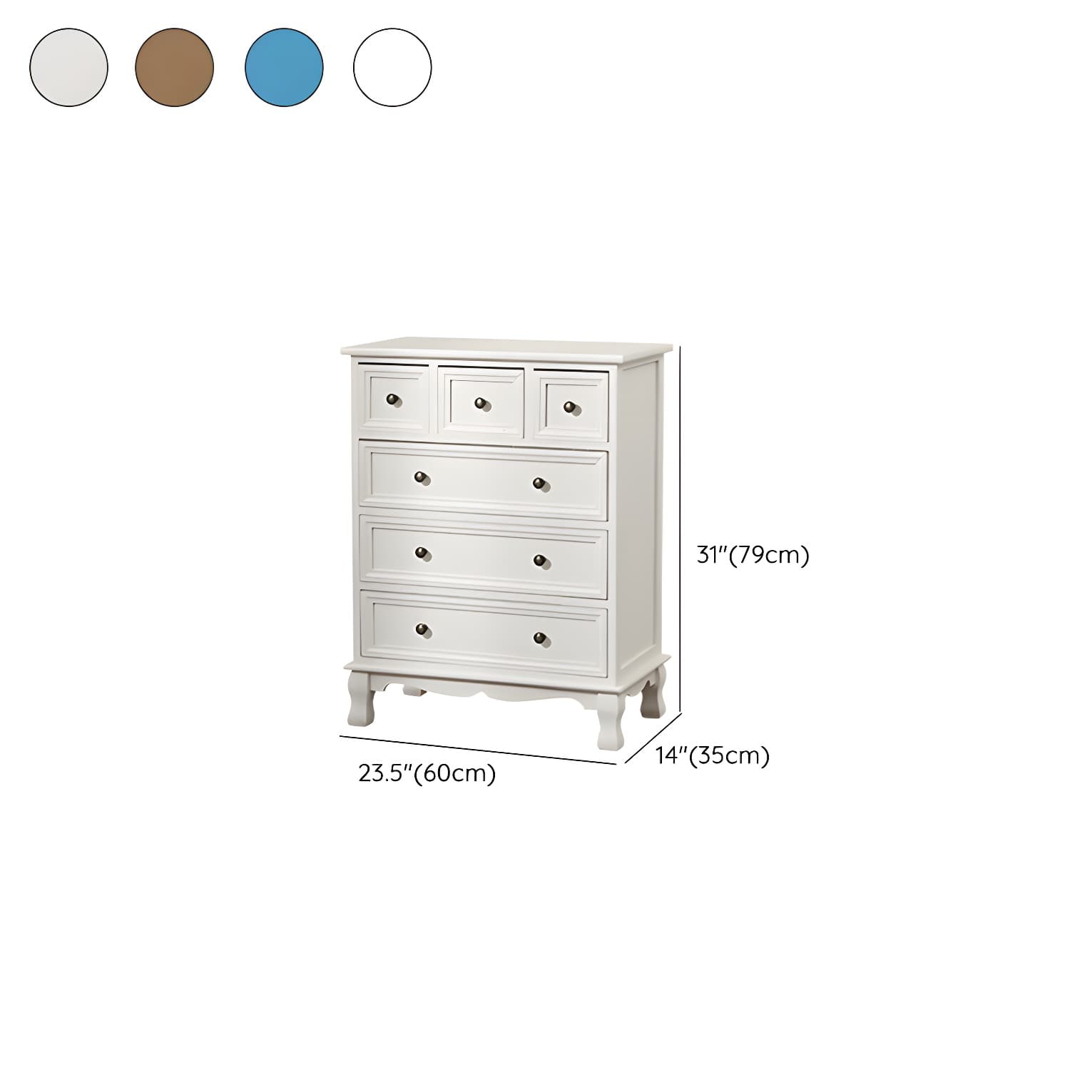Modern Wooden Bachelor Chest with Vertical Drawers with Drawers thumbnail 15