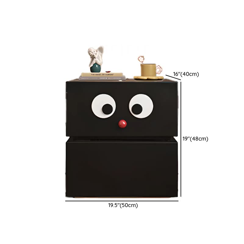 Organic Modern 2 Tiers Nightstand With Drawer Organization and Pleather Countertop thumbnail 18