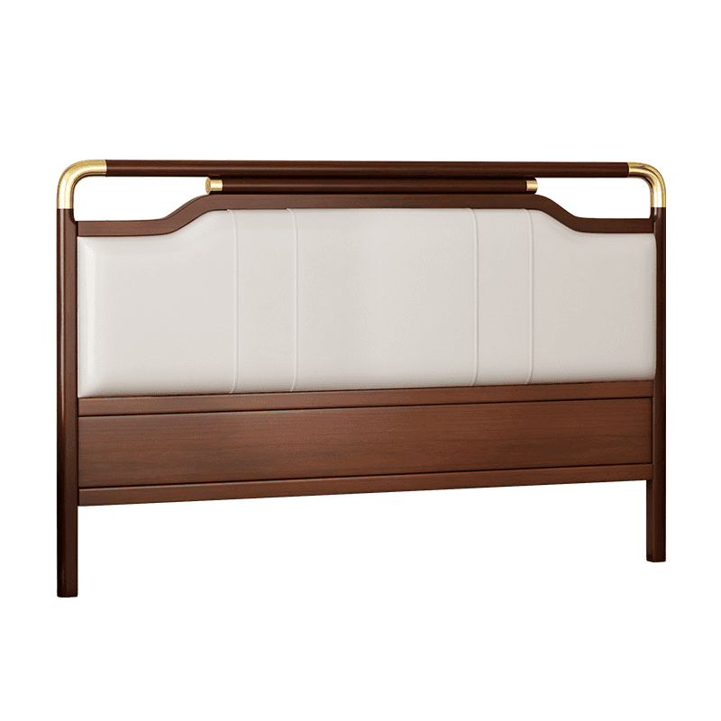 Modish No Distressing Timber Panel Headboard with Rectangle/Stepped Shape for Queen/King/Full Bed, Featuring Sponge Upholstery and Standard Height thumbnail 9