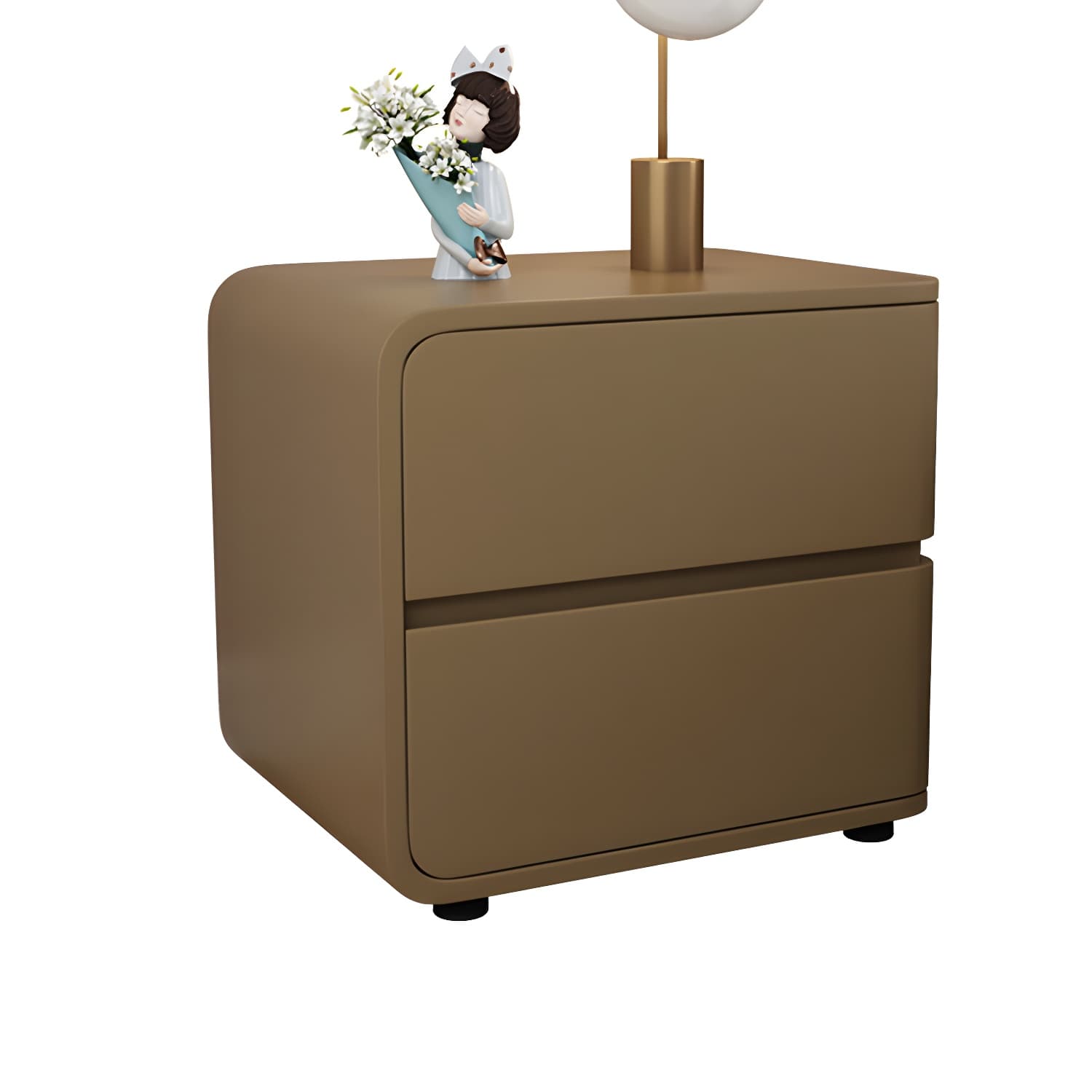 Contemporary Drawer Storage Bedside Cabinet Pine Accent Table Nightstand for Bedroom thumbnail 1