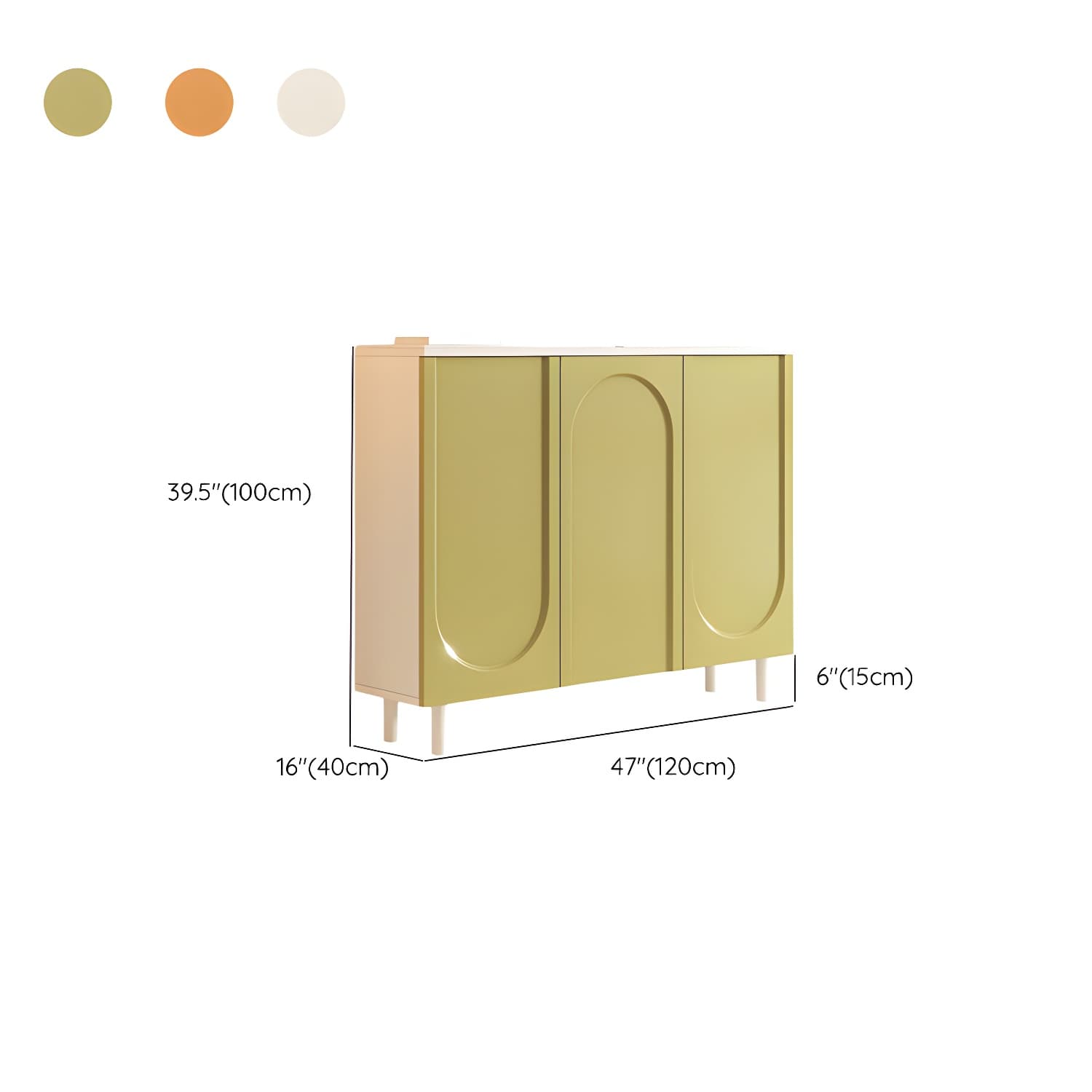 Scandinavian Wood Sideboard Credenza with Cabinet and Adjustable Shelves thumbnail 15