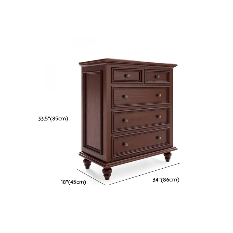 Cocoa Retro Ash Wood Double Dresser/Lingerie Chest/Bachelor Chest with 9/7/8 Drawers in Horizontal/Vertical Orientation thumbnail 20